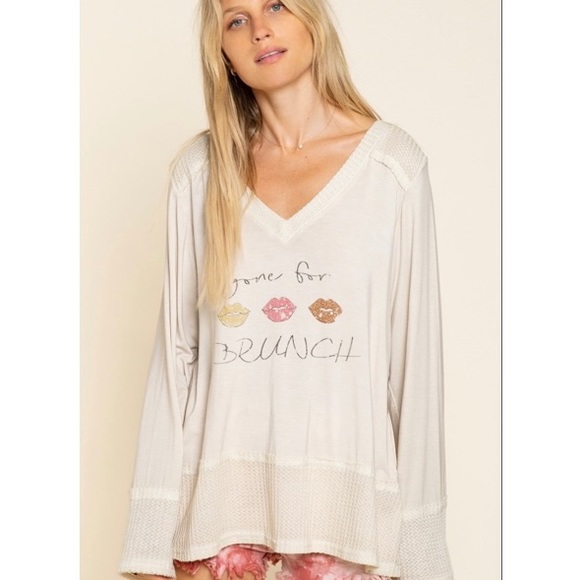 NWT POL Graphic Long Sleeve Tee - Picture 4 of 11